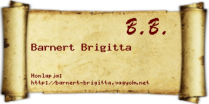 Barnert Brigitta névjegykártya